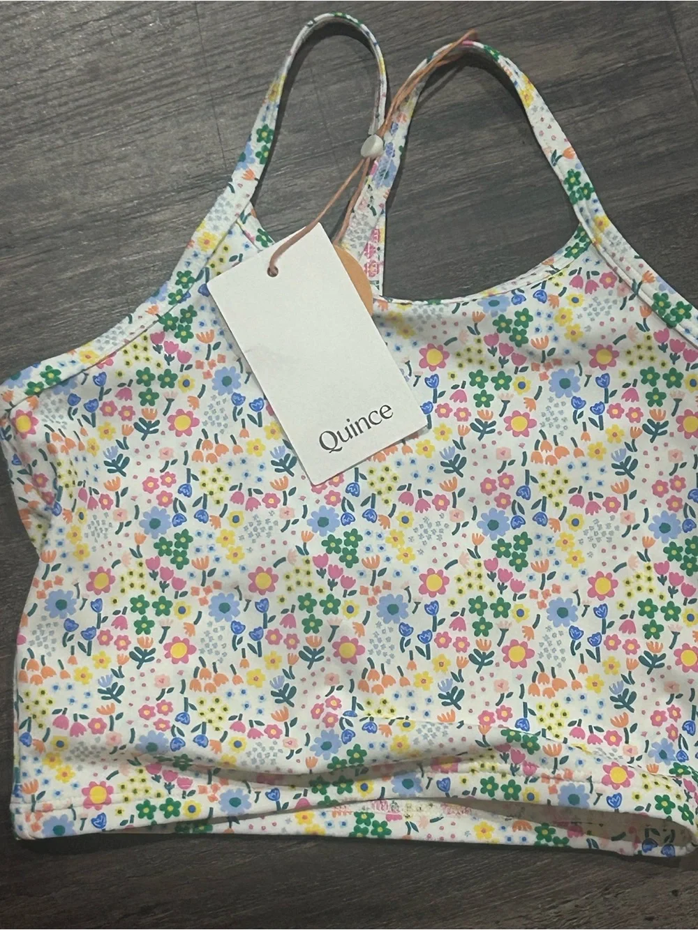 Quince tank or tankini top NWT sz 8 floral